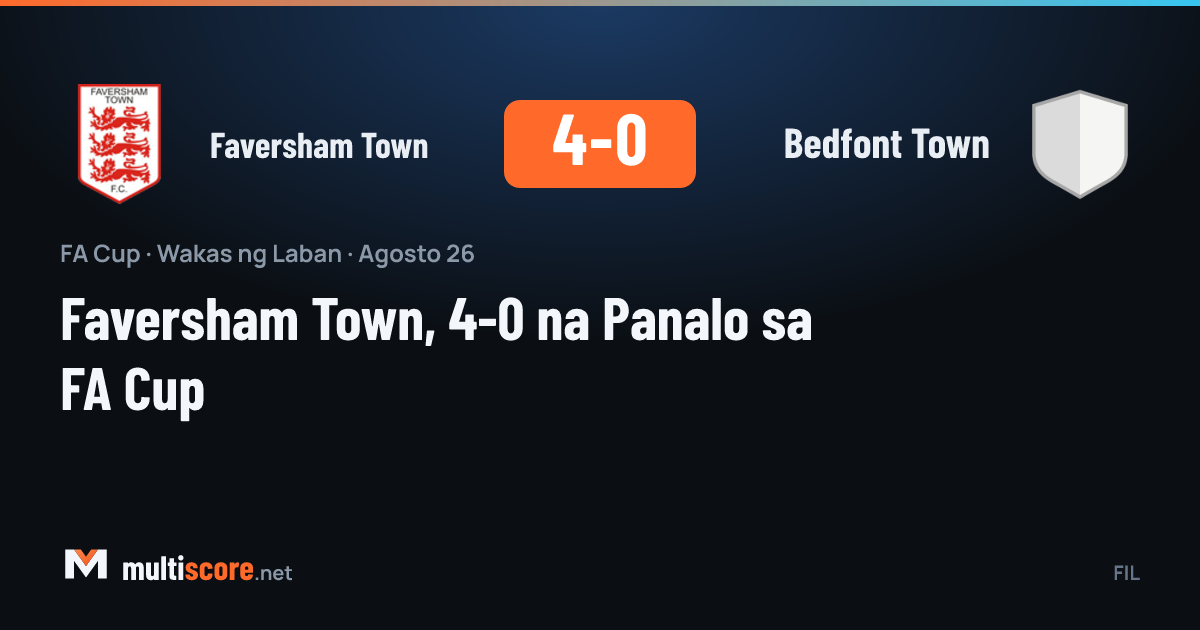 Faversham Town - Bedfont Town