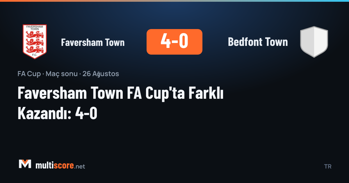 Faversham Town - Bedfont Town
