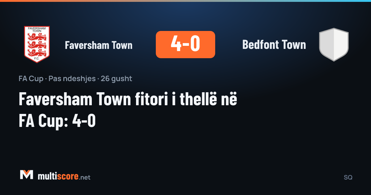 Faversham Town - Bedfont Town