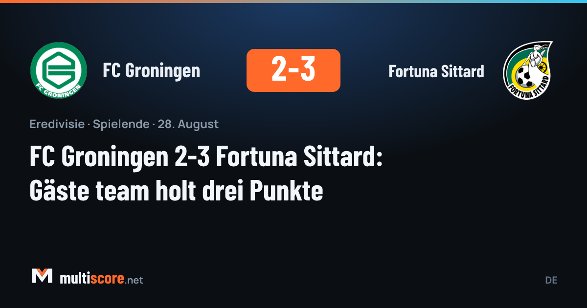 FC Groningen ve Fortuna Sittard arasındaki Eredivisie maçından bir kare