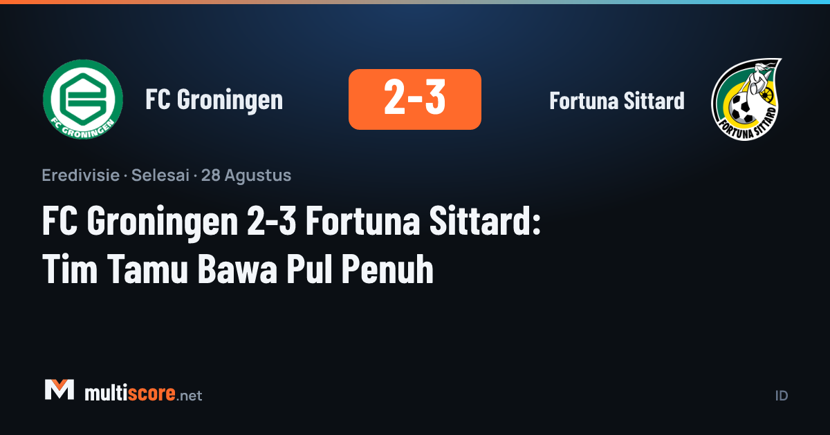 FC Groningen ve Fortuna Sittard arasındaki Eredivisie maçından bir kare