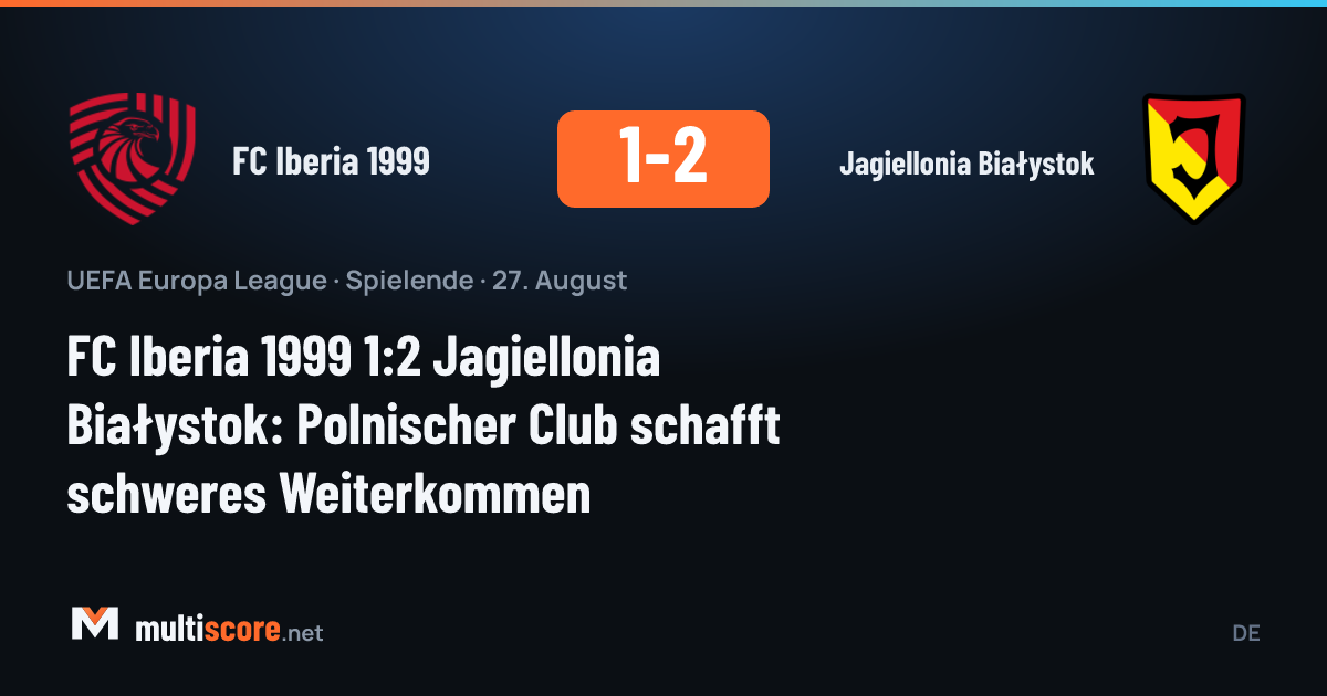 FC Iberia 1999 ve Jagiellonia Białystok oyuncuları Europa League maçında mücadele ediyor