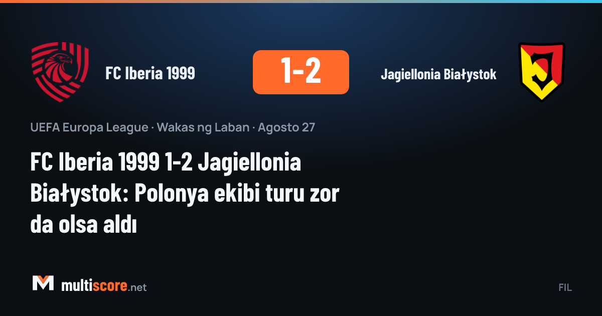 FC Iberia 1999 ve Jagiellonia Białystok oyuncuları Europa League maçında mücadele ediyor