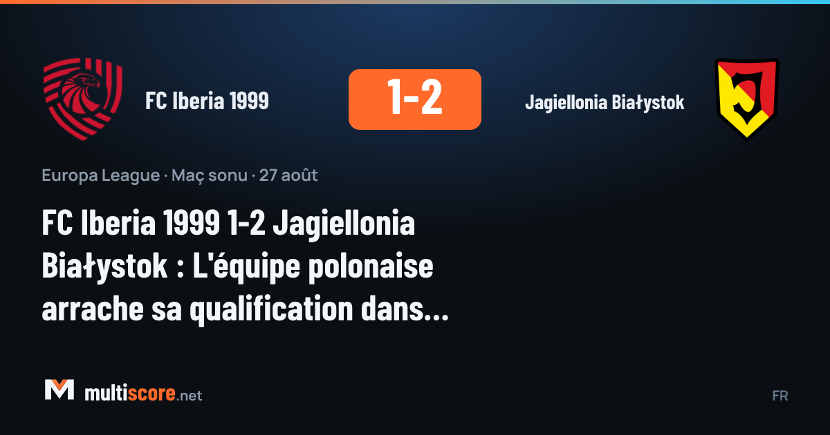 FC Iberia 1999 ve Jagiellonia Białystok oyuncuları Europa League maçında mücadele ediyor