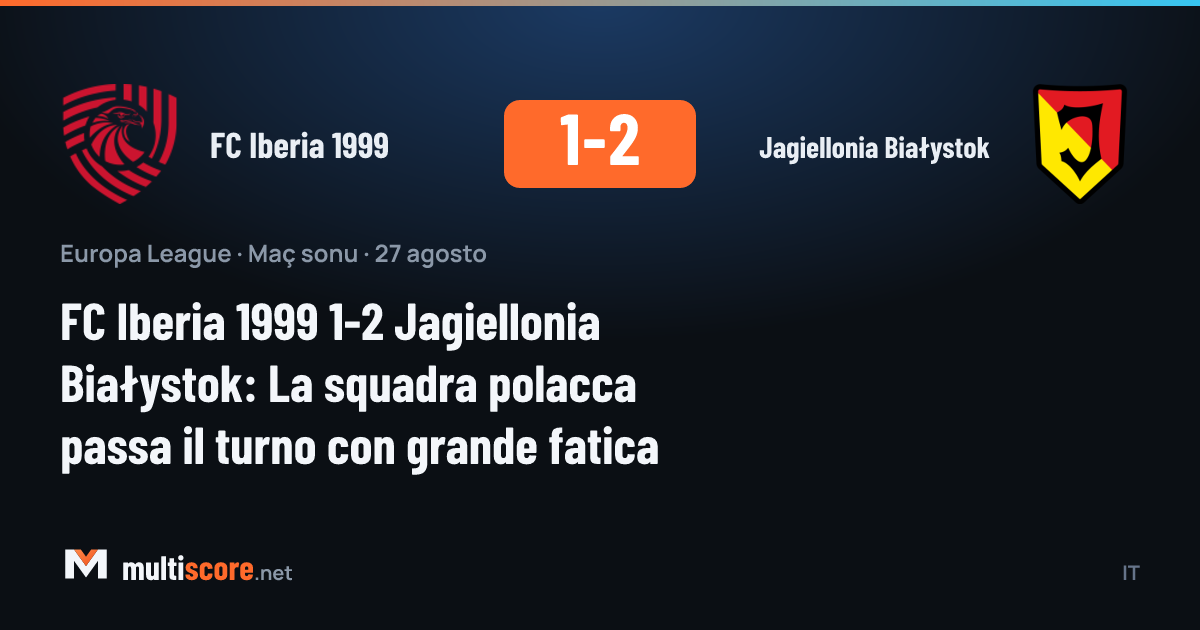 FC Iberia 1999 ve Jagiellonia Białystok oyuncuları Europa League maçında mücadele ediyor