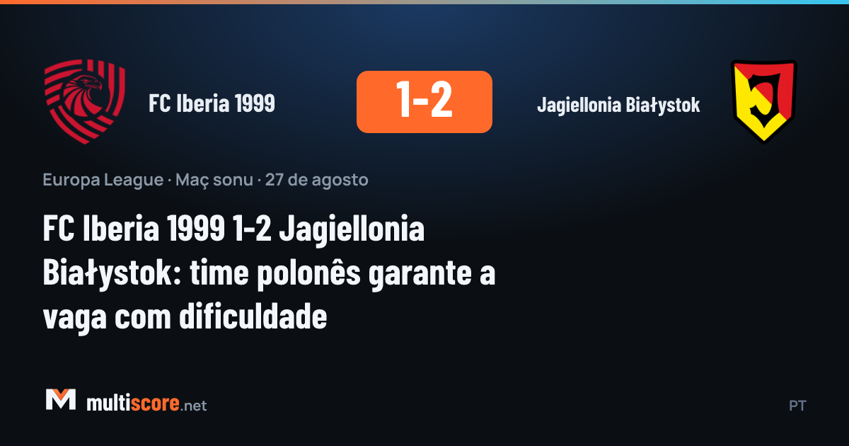 FC Iberia 1999 ve Jagiellonia Białystok oyuncuları Europa League maçında mücadele ediyor