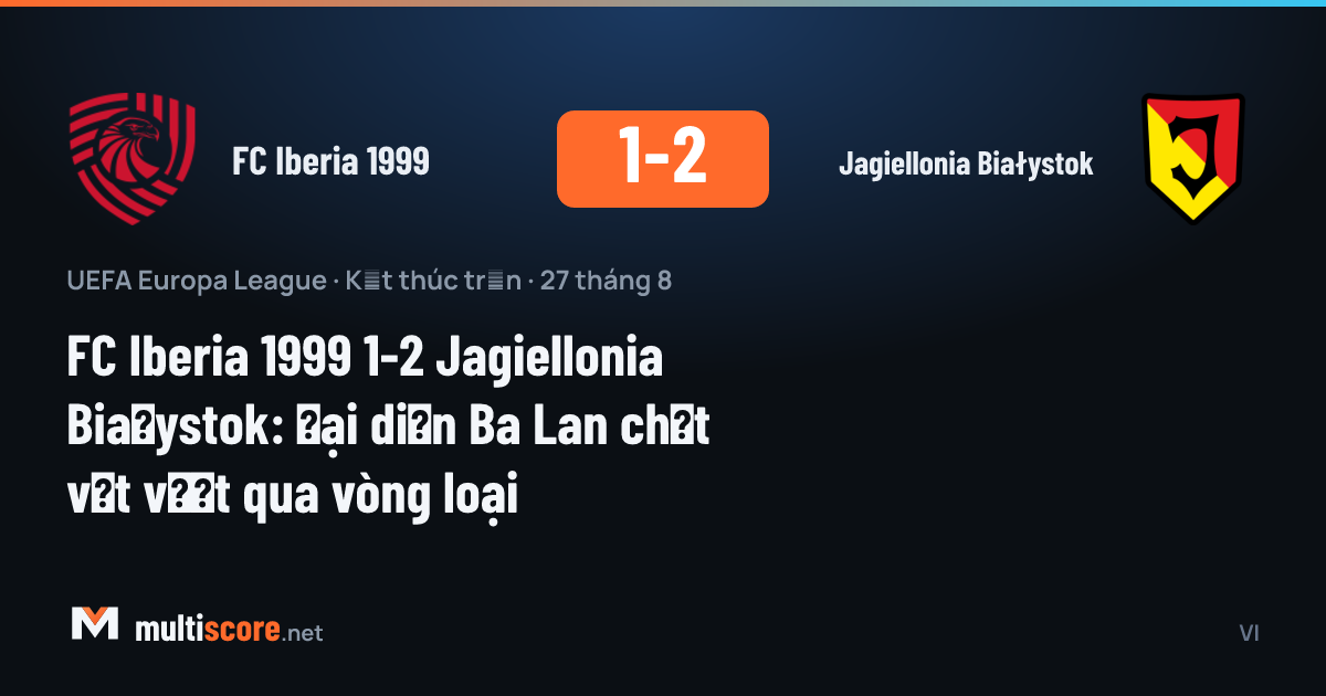 FC Iberia 1999 ve Jagiellonia Białystok oyuncuları Europa League maçında mücadele ediyor