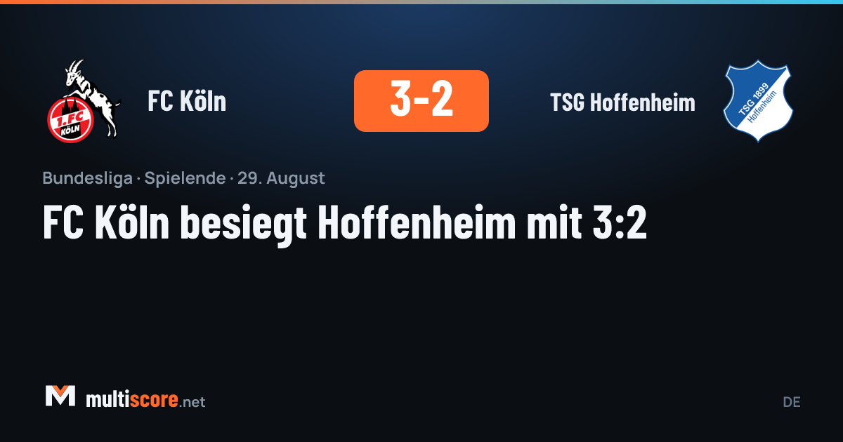 FC Köln - TSG Hoffenheim Bundesliga maçı