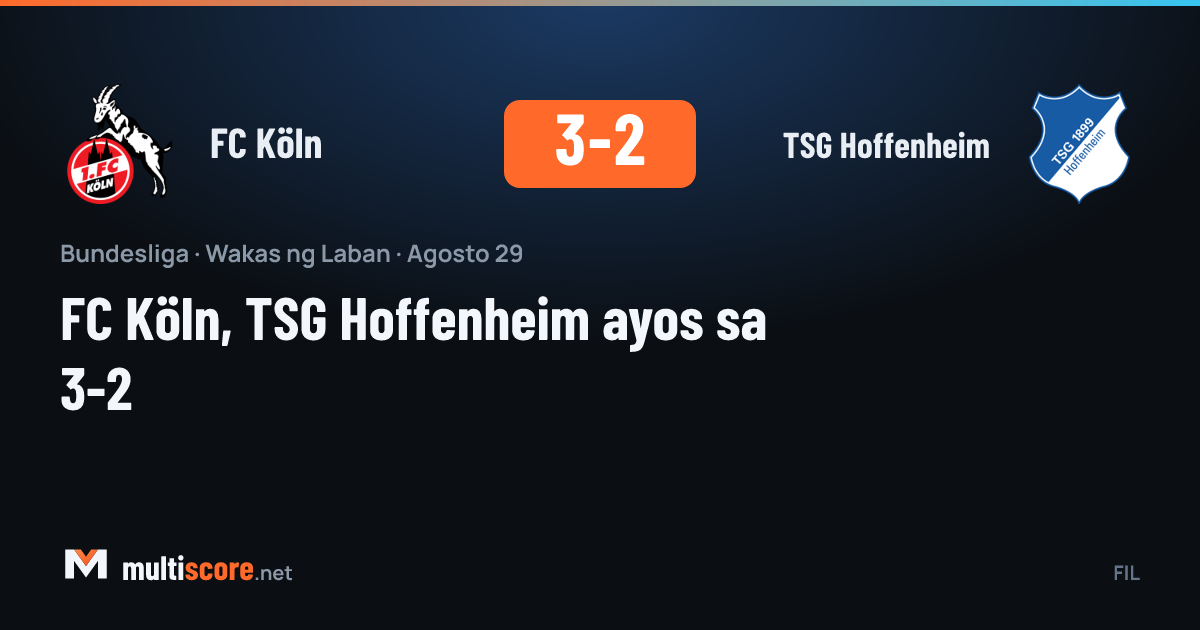 FC Köln - TSG Hoffenheim Bundesliga maçı