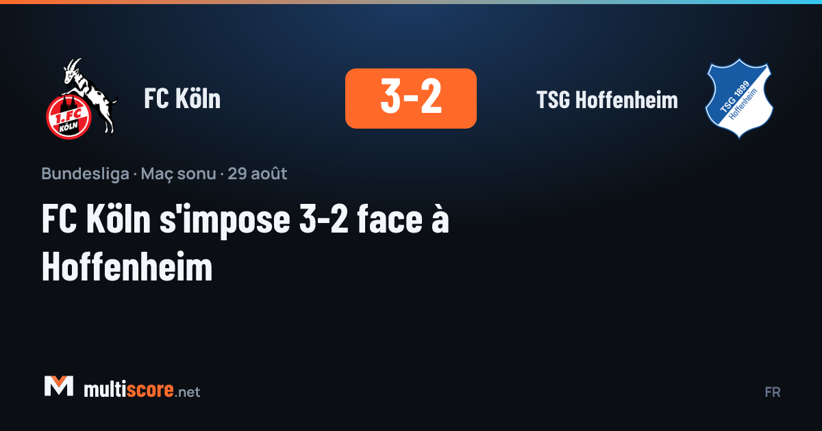 FC Köln - TSG Hoffenheim Bundesliga maçı