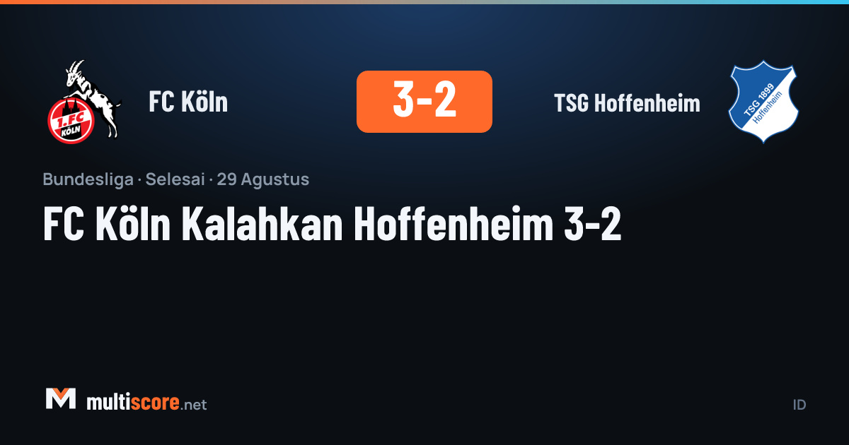FC Köln - TSG Hoffenheim Bundesliga maçı