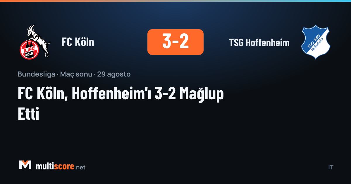 FC Köln - TSG Hoffenheim Bundesliga maçı
