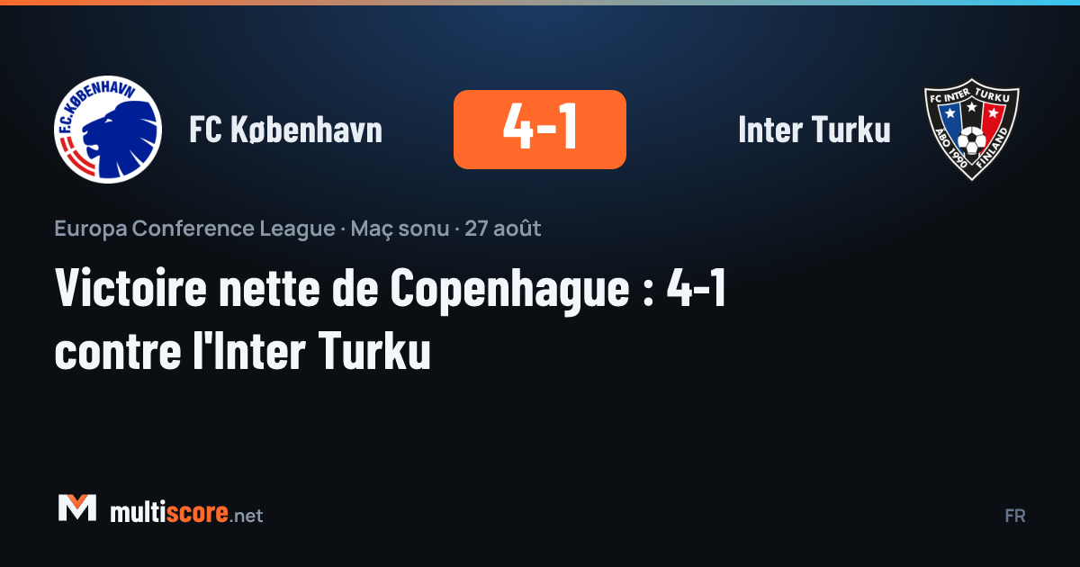 FC København ile Inter Turku arasındaki Konferans Ligi maçından bir kare