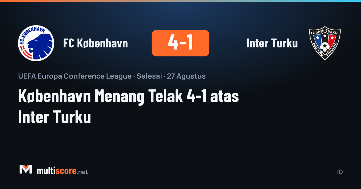 FC København ile Inter Turku arasındaki Konferans Ligi maçından bir kare