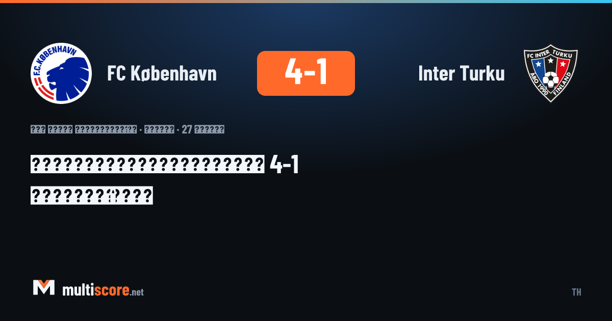 FC København ile Inter Turku arasındaki Konferans Ligi maçından bir kare
