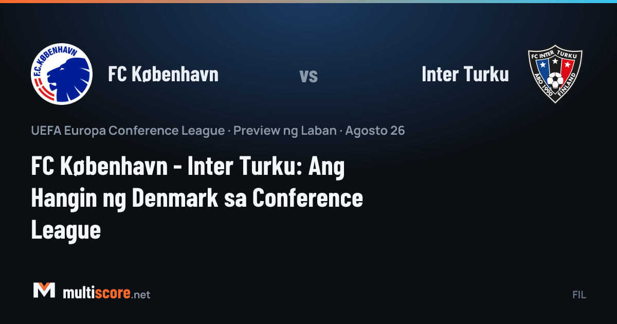 FC København ve Inter Turku oyuncuları maç önünde sahada
