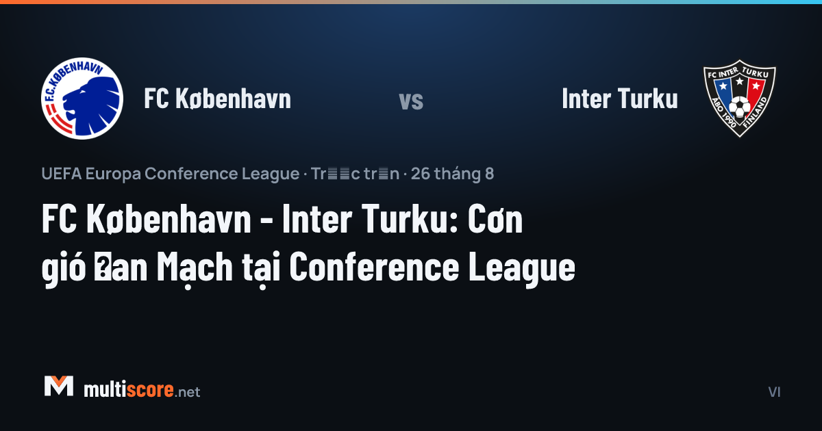 FC København ve Inter Turku oyuncuları maç önünde sahada
