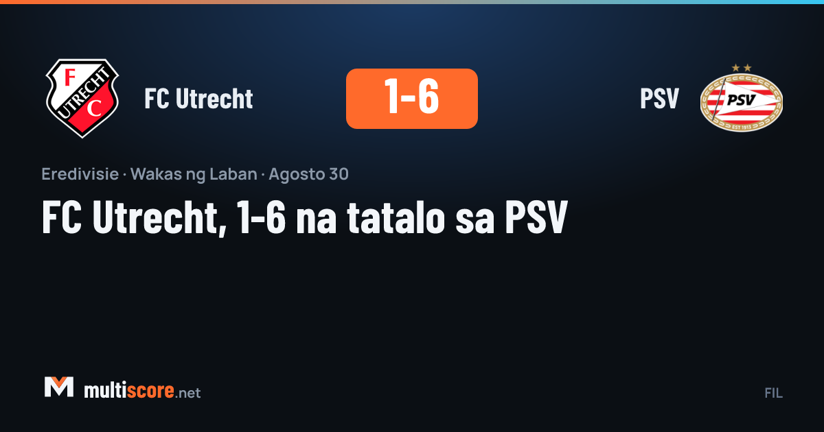 FC Utrecht - PSV Eredivisie maçı