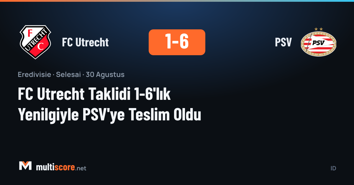FC Utrecht - PSV Eredivisie maçı