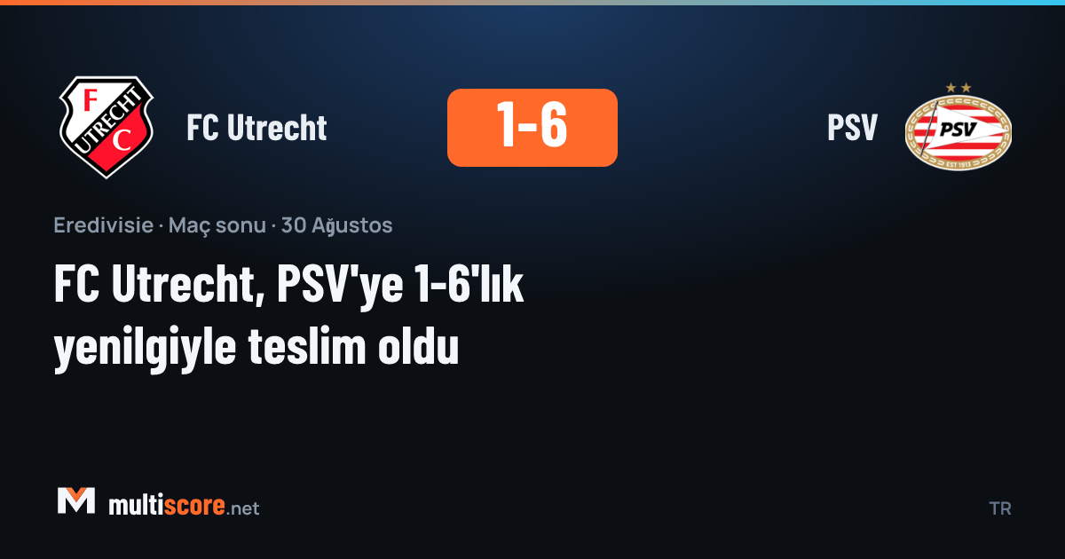 FC Utrecht - PSV Eredivisie maçı