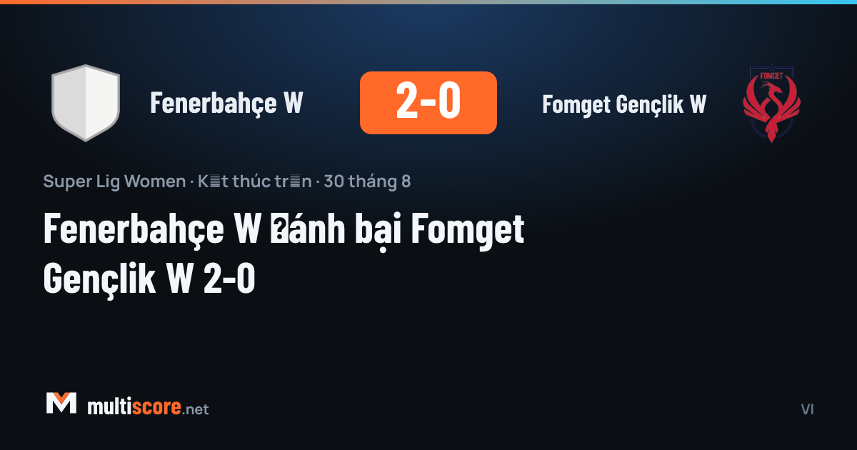 Fenerbahçe W - Fomget Gençlik W Kadınlar Süper Lig maçı