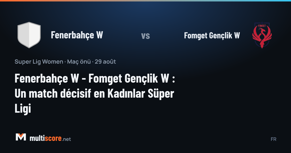 Fenerbahçe W - Fomget Gençlik W Kadınlar Süper Lig maçı