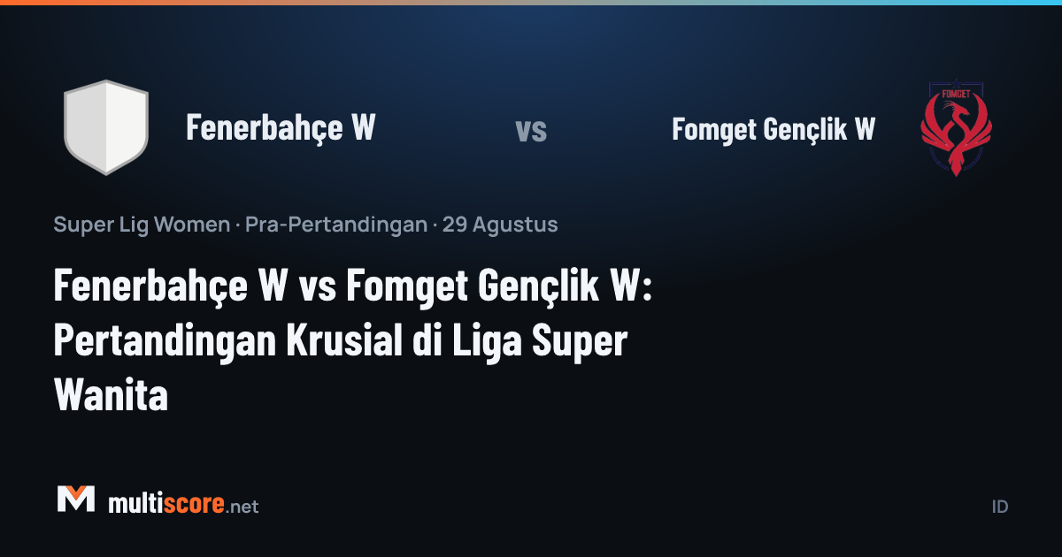 Fenerbahçe W - Fomget Gençlik W Kadınlar Süper Lig maçı