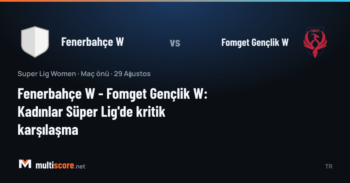Fenerbahçe W - Fomget Gençlik W Kadınlar Süper Lig maçı