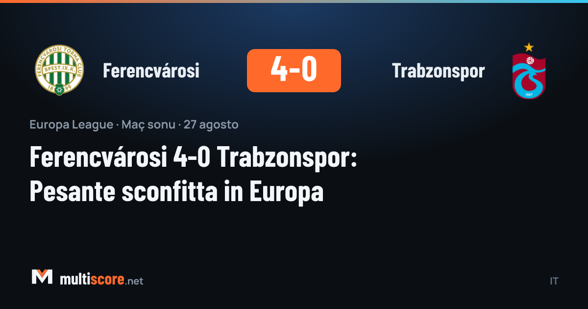 Ferencvárosi - Trabzonspor