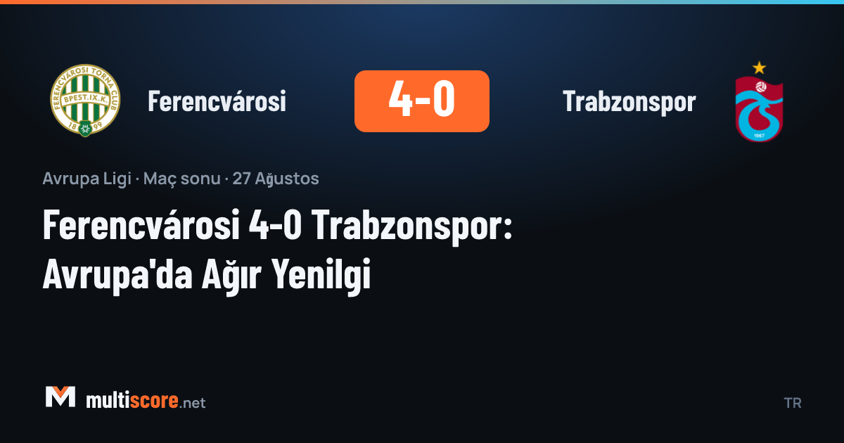 Ferencvárosi - Trabzonspor