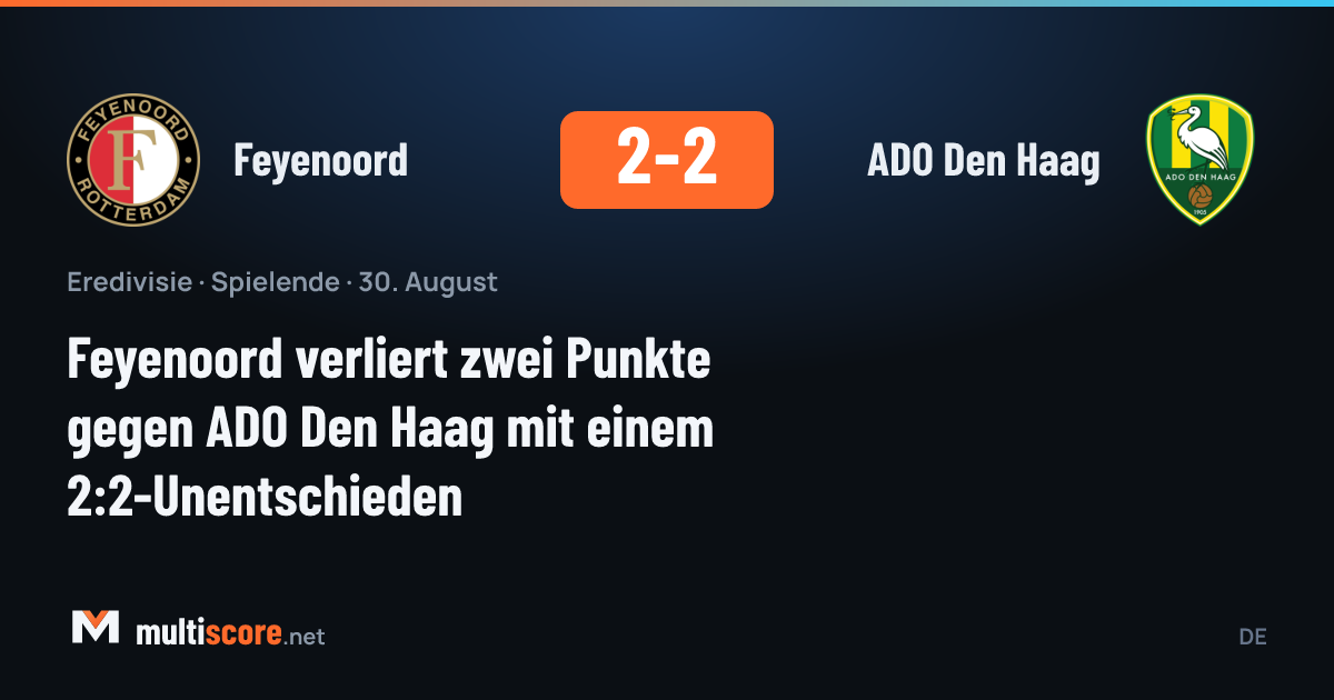 Feyenoord - ADO Den Haag Eredivisie maçı