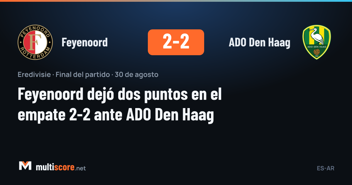 Feyenoord - ADO Den Haag Eredivisie maçı