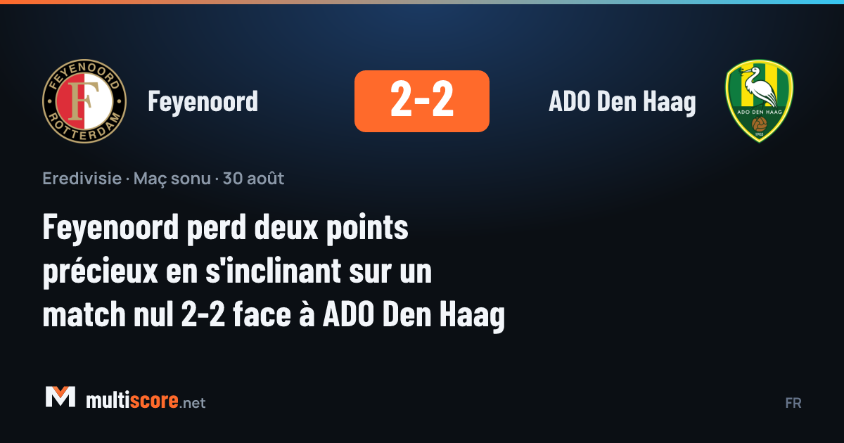 Feyenoord - ADO Den Haag Eredivisie maçı