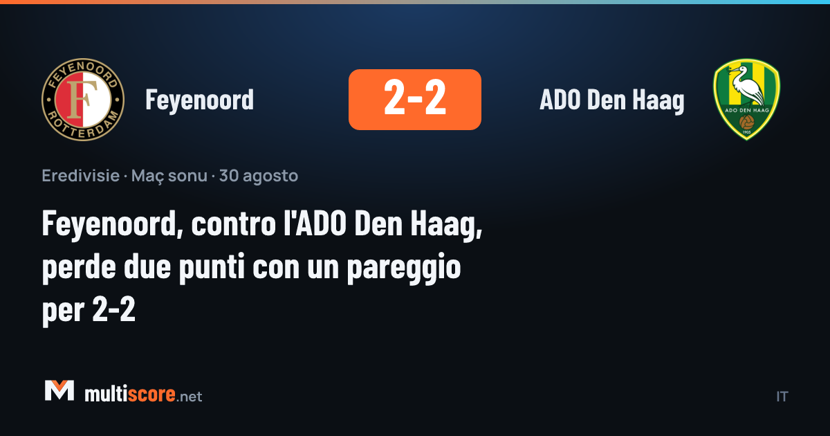 Feyenoord - ADO Den Haag Eredivisie maçı