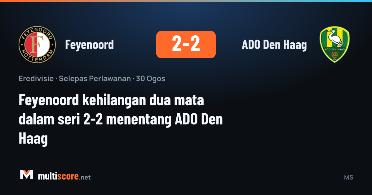 Feyenoord - ADO Den Haag Eredivisie maçı