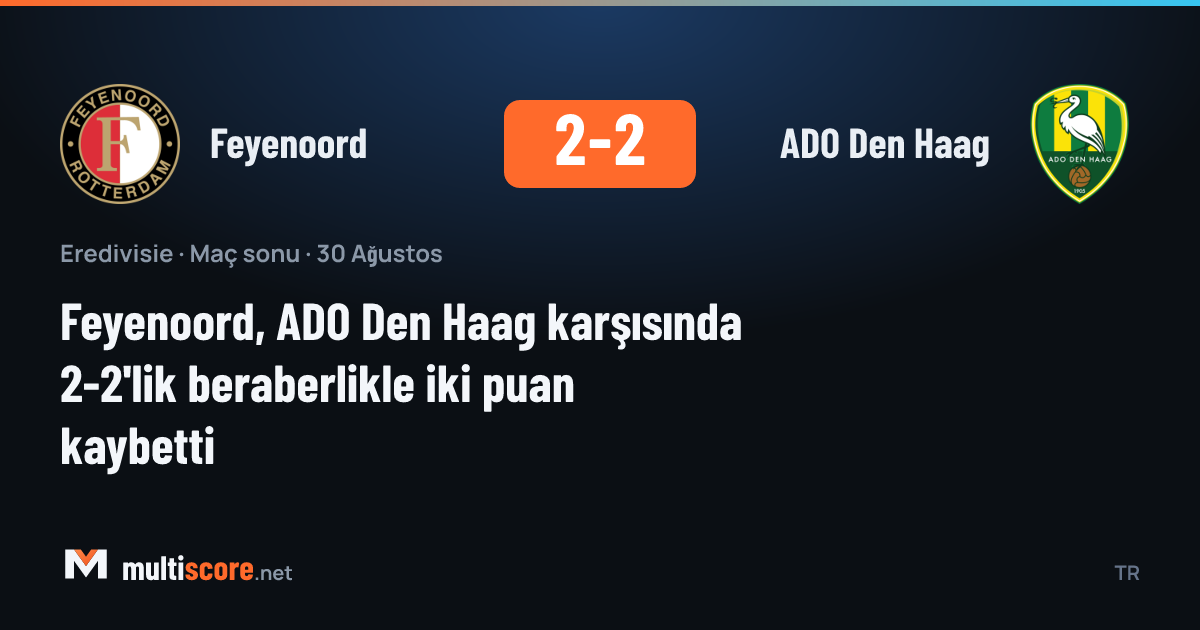 Feyenoord - ADO Den Haag Eredivisie maçı