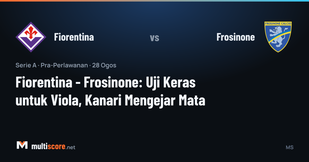 Fiorentina - Frosinone Serie A maç önü