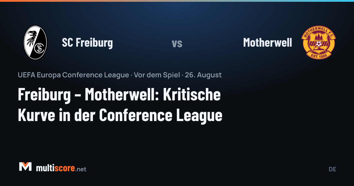 SC Freiburg ve Motherwell takımlarının Konferans Ligi maçı öncesi stadyumdan görünüm