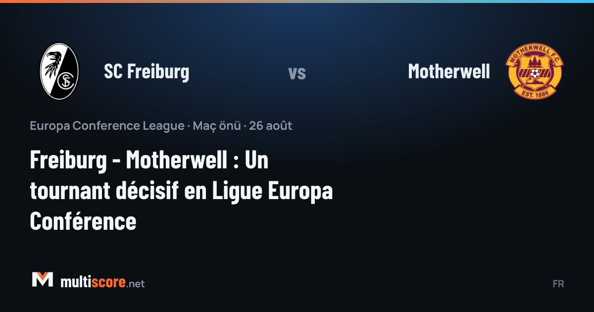 SC Freiburg ve Motherwell takımlarının Konferans Ligi maçı öncesi stadyumdan görünüm