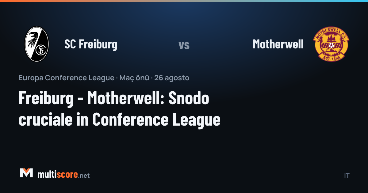 SC Freiburg ve Motherwell takımlarının Konferans Ligi maçı öncesi stadyumdan görünüm