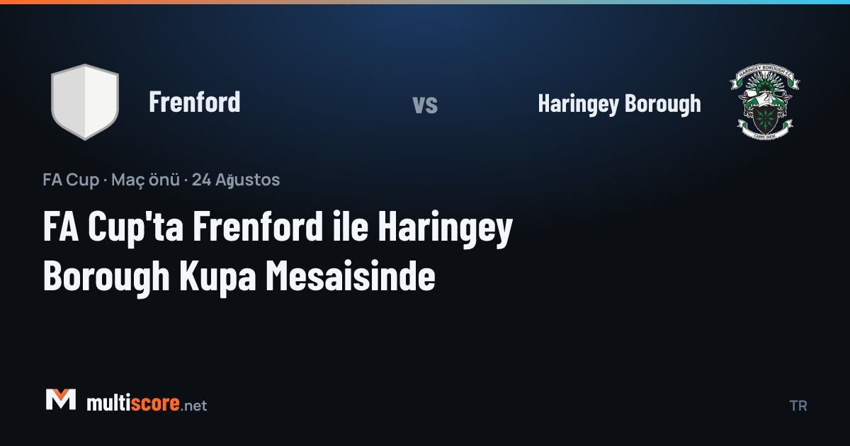 Frenford ve Haringey Borough futbolcuları FA Cup maçında mücadele ederken