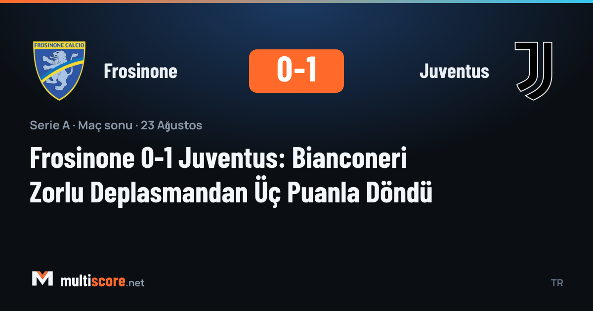 Juventus ve Frosinone oyuncuları Serie A maçında mücadele ederken