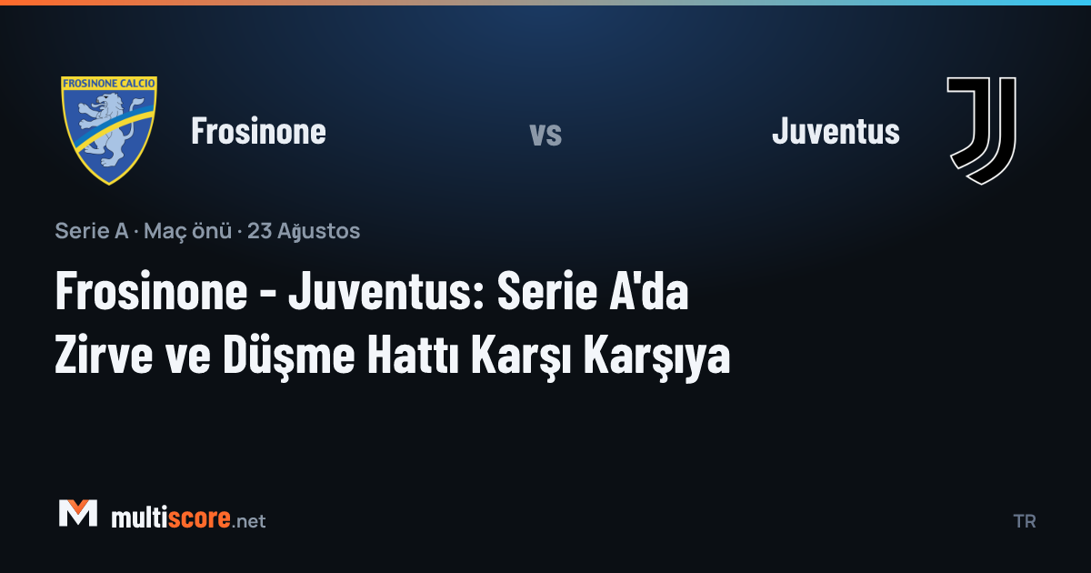 Frosinone ve Juventus oyuncuları Serie A maçında mücadele ederken