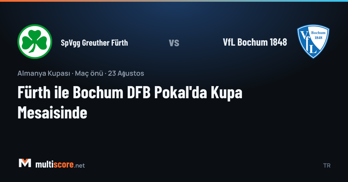SpVgg Greuther Fürth ve VfL Bochum DFB Pokal maçı öncesi stadyum atmosferi