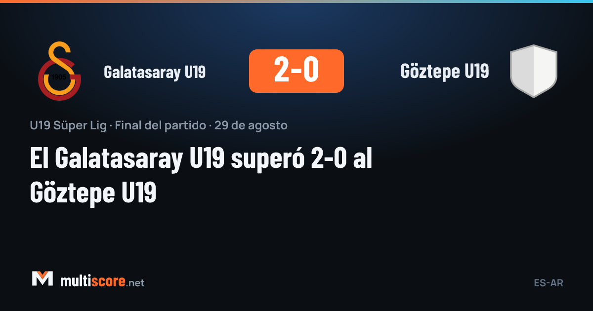 Galatasaray U19, Göztepe U19'u U19 Süper Lig'de 2-0 mağlup etti