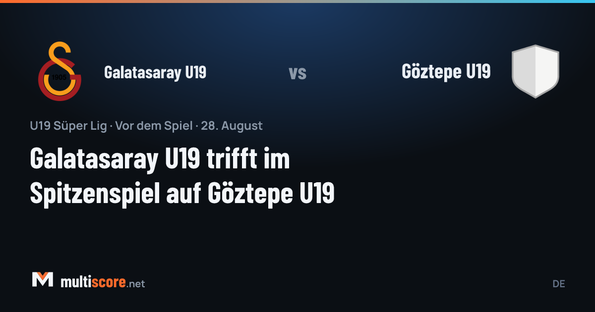 Galatasaray U19 ve Göztepe U19 takımlarının maç önü kareografi görseli