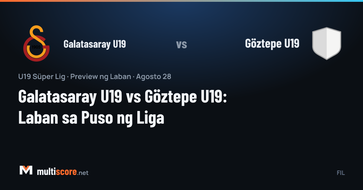 Galatasaray U19 ve Göztepe U19 takımlarının maç önü kareografi görseli