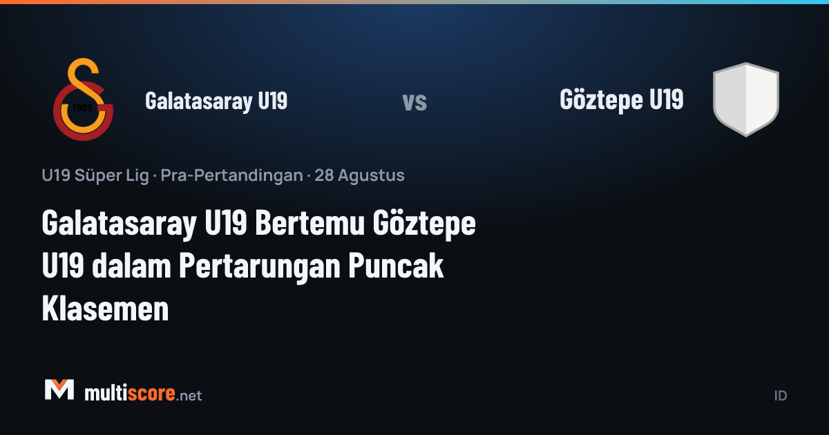 Galatasaray U19 ve Göztepe U19 takımlarının maç önü kareografi görseli