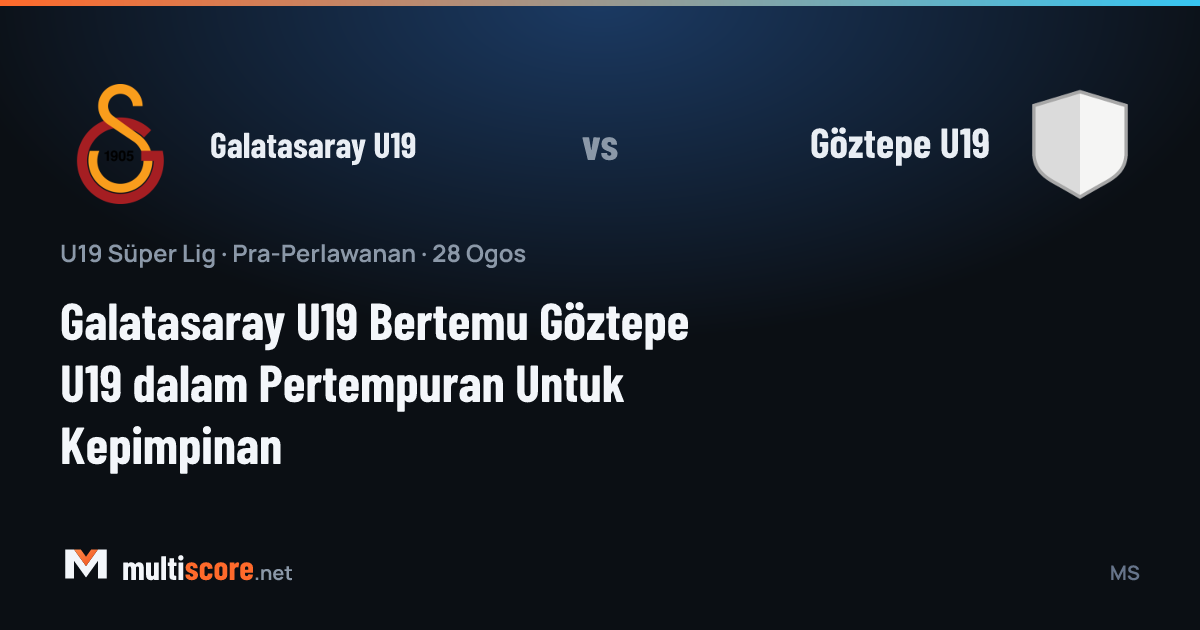 Galatasaray U19 ve Göztepe U19 takımlarının maç önü kareografi görseli