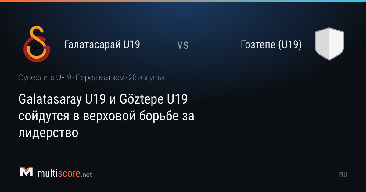 Galatasaray U19 ve Göztepe U19 takımlarının maç önü kareografi görseli